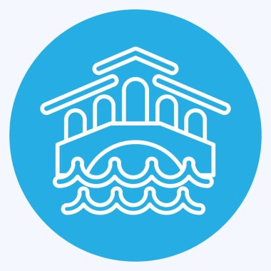 Icon Venice. suitable for education symbol. blue eyes style. simple design editable. design template vector. simple illustration