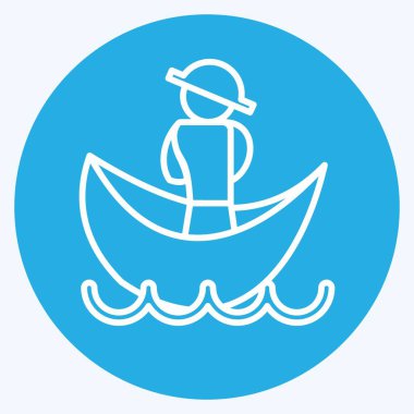 Icon Condola. suitable for education symbol. blue eyes style. simple design editable. design template vector. simple illustration