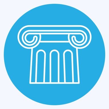 Icon Antiquity. suitable for education symbol. blue eyes style. simple design editable. design template vector. simple illustration