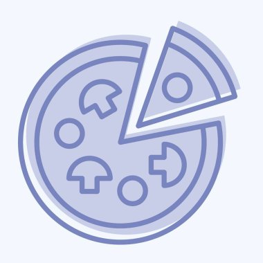 Icon Pizza. suitable for education symbol. two tone style. simple design editable. design template vector. simple illustration