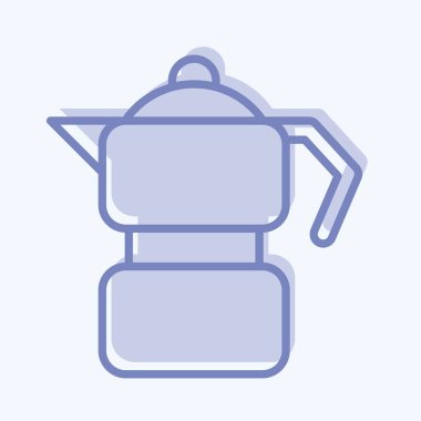 Icon Moka Pot. suitable for education symbol. two tone style. simple design editable. design template vector. simple illustration