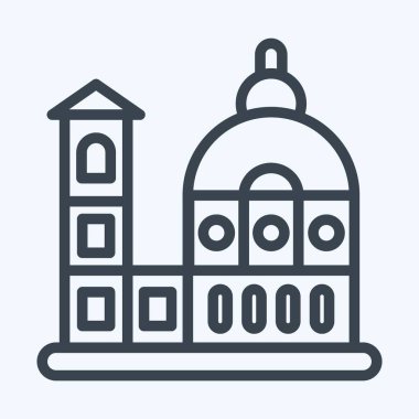 Icon Florence. suitable for education symbol. line style. simple design editable. design template vector. simple illustration