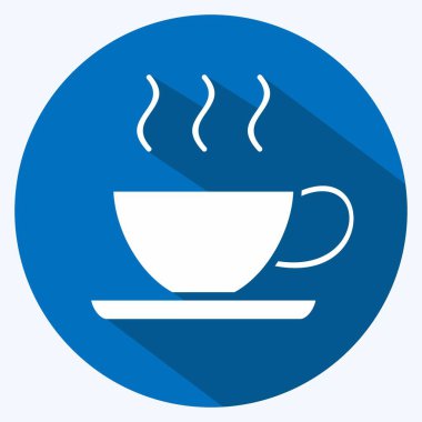 Icon Espresso. suitable for education symbol. long shadow style. simple design editable. design template vector. simple illustration