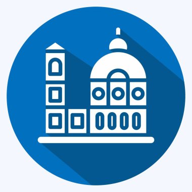 Icon Florence. suitable for education symbol. long shadow style. simple design editable. design template vector. simple illustration