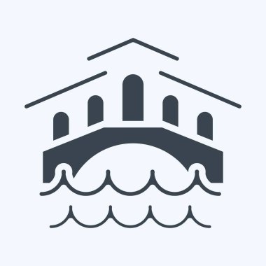 Icon Venice. suitable for education symbol. glyph style. simple design editable. design template vector. simple illustration