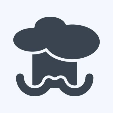 Icon Chef. suitable for education symbol. glyph style. simple design editable. design template vector. simple illustration