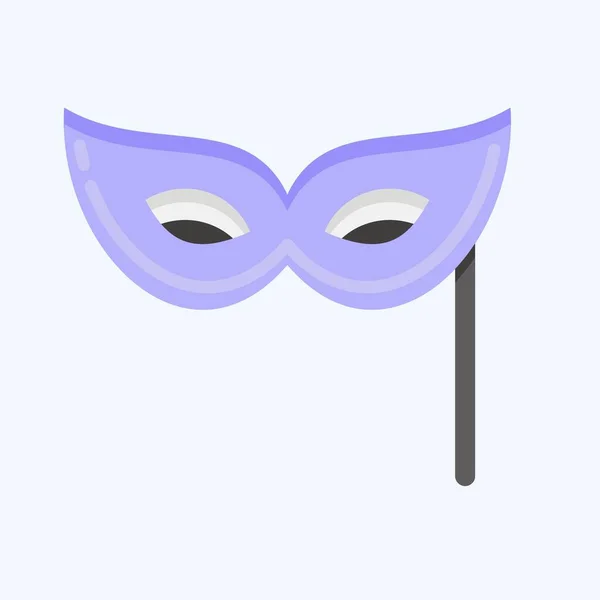 Icon Masquerade Suitable Education Symbol Flat Style Simple Design Editable — Stockvector