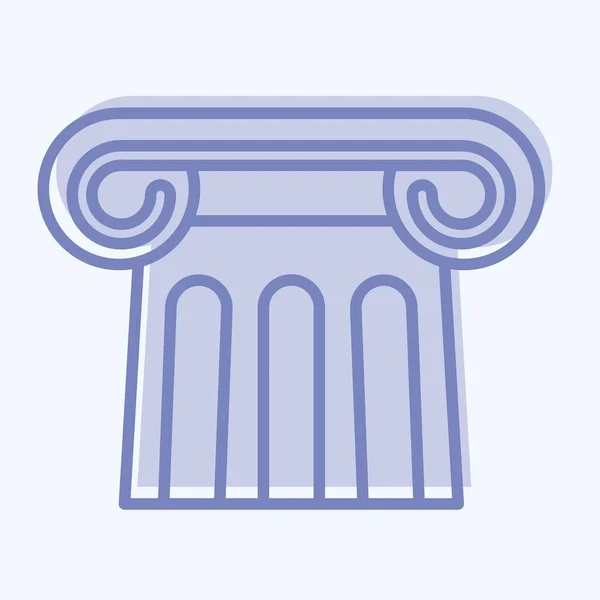 Icon Antiquity Suitable Education Symbol Two Tone Style Simple Design — Vector de stock