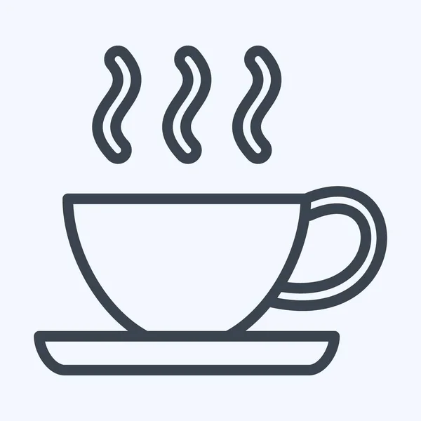 Icon Espresso Suitable Education Symbol Line Style Simple Design Editable — Stockvektor
