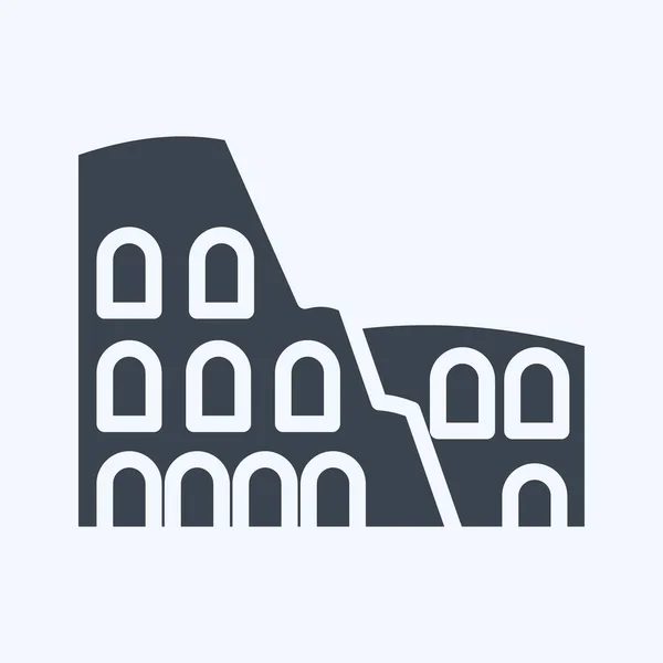 Icon Colosseum Suitable Education Symbol Glyph Style Simple Design Editable — Stockvektor