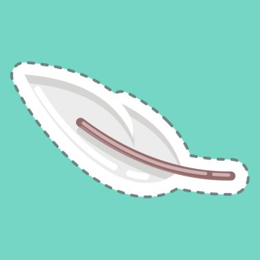 Sticker line cut Light Weight. suitable for sportswear symbol. simple design editable. design template vector. simple illustration