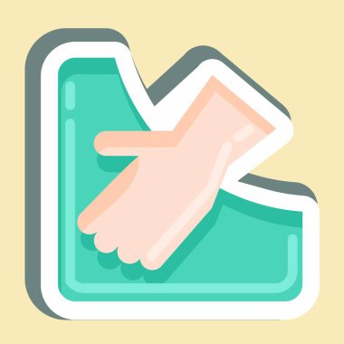 Sticker Hand Warmer Pocket. suitable for sportswear symbol. simple design editable. design template vector. simple illustration