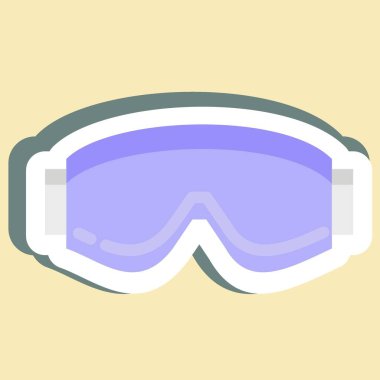 Sticker Goggle Glass Pocket. suitable for sportswear symbol. simple design editable. design template vector. simple illustration
