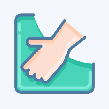 Icon Hand Warmer Pocket. suitable for sportswear symbol. doodle style. simple design editable. design template vector. simple illustration