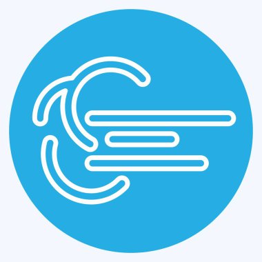 Icon Wind Resistant. suitable for sportswear symbol. blue eyes style. simple design editable. design template vector. simple illustration