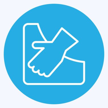 Icon Hand Warmer Pocket. suitable for sportswear symbol. blue eyes style. simple design editable. design template vector. simple illustration