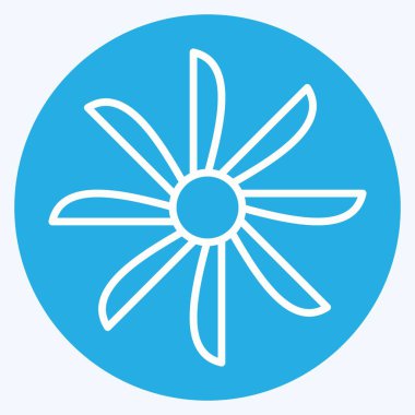 Icon Air Vents. suitable for sportswear symbol. blue eyes style. simple design editable. design template vector. simple illustration