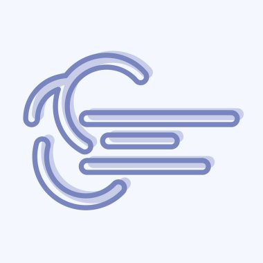 Icon Wind Resistant. suitable for sportswear symbol. two tone style. simple design editable. design template vector. simple illustration