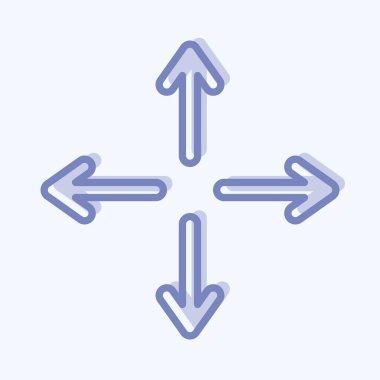 Icon Stretch. suitable for sportswear symbol. two tone style. simple design editable. design template vector. simple illustration