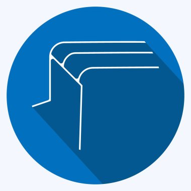 Icon Fleece Collar. suitable for sportswear symbol. long shadow style. simple design editable. design template vector. simple illustration