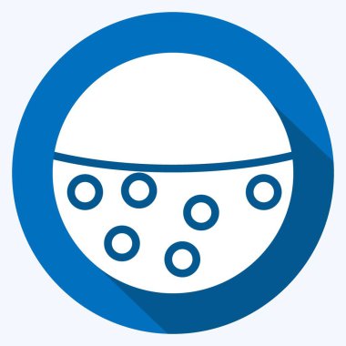 Icon Anti Pill. suitable for sportswear symbol. long shadow style. simple design editable. design template vector. simple illustration