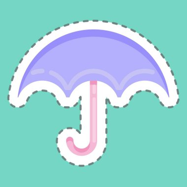 Sticker line cut Waterproof. suitable for sportswear symbol. simple design editable. design template vector. simple illustration