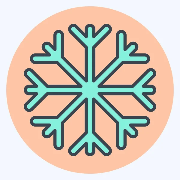 Icon Snow Proof Suitable Sportswear Symbol Color Mate Style Simple — Archivo Imágenes Vectoriales