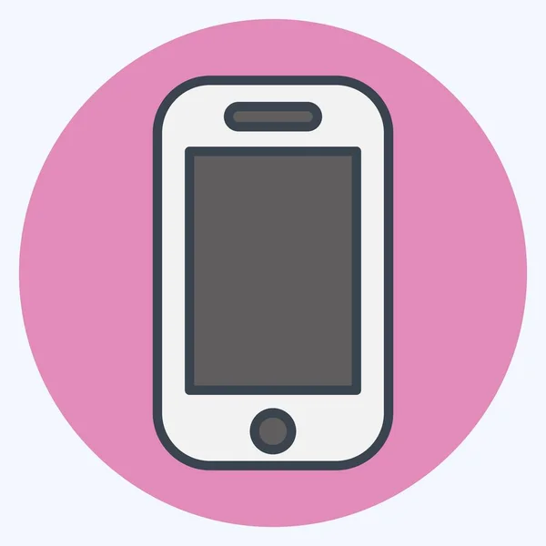 Icon Phone Pocket Suitable Sportswear Symbol Color Mate Style Simple — Vector de stock