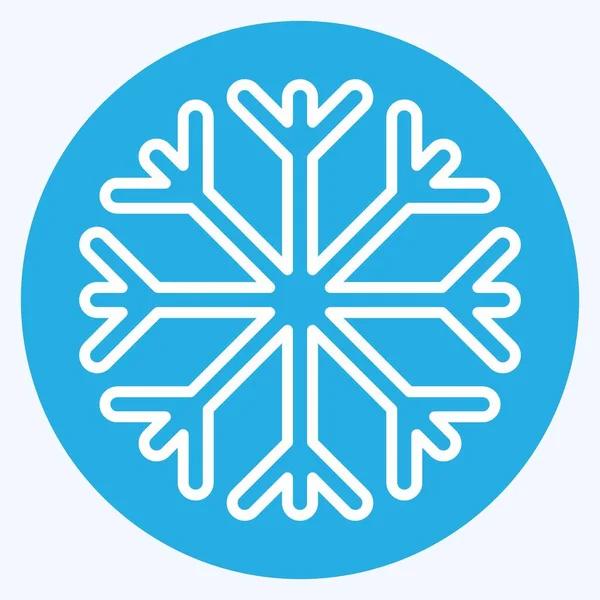 Icon Snow Proof Suitable Sportswear Symbol Blue Eyes Style Simple — Stock vektor