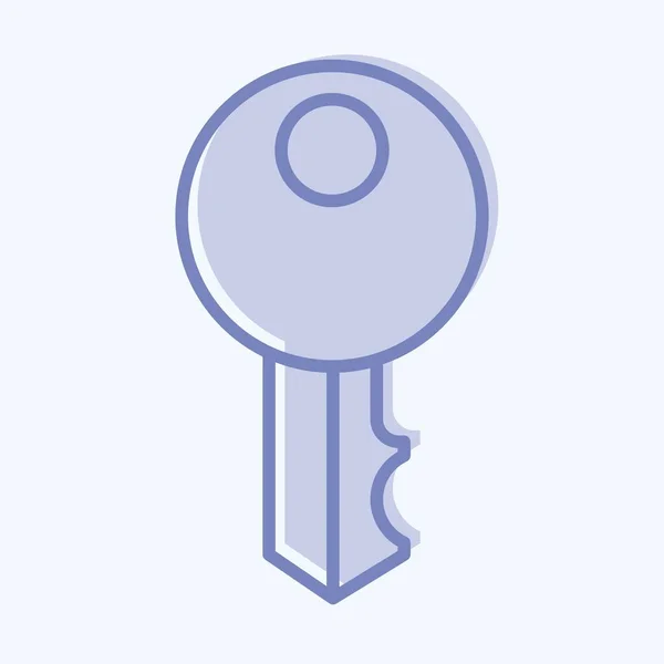 Icon Key Pocket Suitable Sportswear Symbol Two Tone Style Simple — Image vectorielle