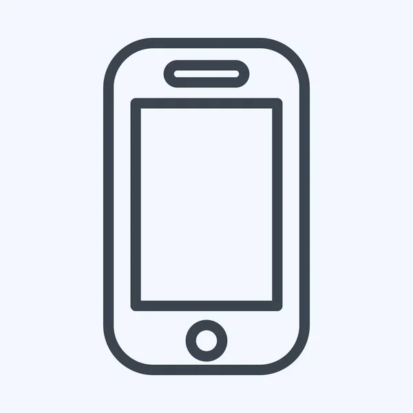 Icon Phone Pocket Suitable Sportswear Symbol Line Style Simple Design — Image vectorielle