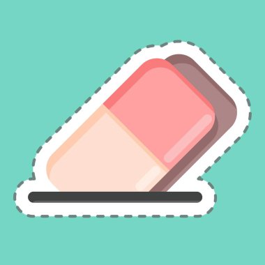 Sticker Eraser. suitable for Paint Art Tools symbol. simple design editable. design template vector. simple illustration