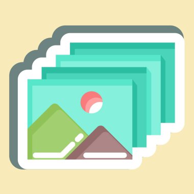 Sticker Gallery. suitable for Paint Art Tools symbol. simple design editable. design template vector. simple illustration