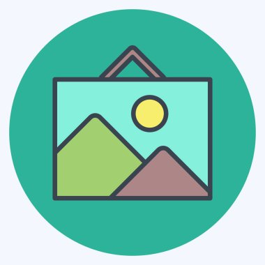 Icon Painting. suitable for Paint Art Tools symbol. color mate style. simple design editable. design template vector. simple illustration