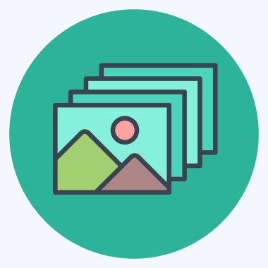 Icon Gallery. suitable for Paint Art Tools symbol. color mate style. simple design editable. design template vector. simple illustration