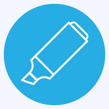 Icon Marker. suitable for Paint Art Tools symbol. blue eyes style. simple design editable. design template vector. simple illustration