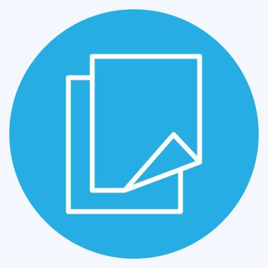 Icon Blank Paper. suitable for Paint Art Tools symbol. blue eyes style. simple design editable. design template vector. simple illustration