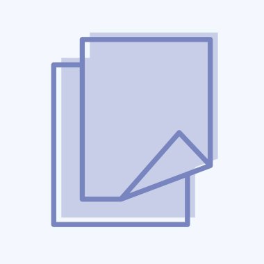 Icon Blank Paper. suitable for Paint Art Tools symbol. two tone style. simple design editable. design template vector. simple illustration