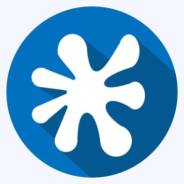 Icon Paint Splash. suitable for Paint Art Tools symbol. long shadow style. simple design editable. design template vector. simple illustration