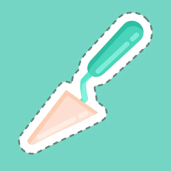 Sticker Palette Knife Suitable Paint Art Tools Symbol Simple Design — Stockvector