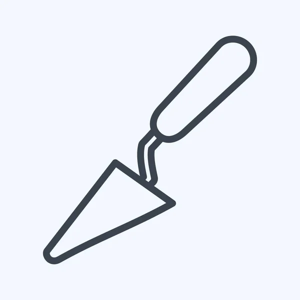 Icon Palette Knife Suitable Paint Art Tools Symbol Line Style — Image vectorielle