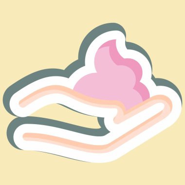 Sticker Shave Foam. suitable for Barbershop symbol. simple design editable. design template vector. simple illustration