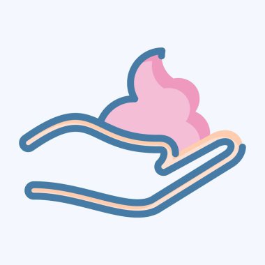 Icon Shave Foam. suitable for Barbershop symbol. doodle style. simple design editable. design template vector. simple illustration