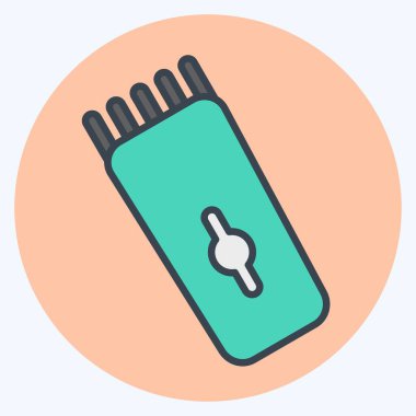 Icon Hair Clipper. suitable for Barbershop symbol. color mate style. simple design editable. design template vector. simple illustration
