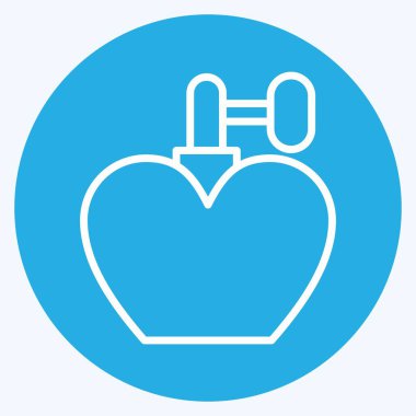 Icon Cologne Spray. suitable for Barbershop symbol. blue eyes style. simple design editable. design template vector. simple illustration