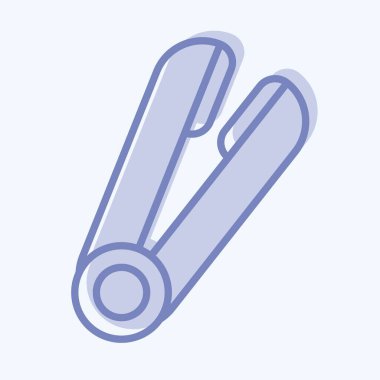 Icon Styling Iron. suitable for Barbershop symbol. two tone style. simple design editable. design template vector. simple illustration
