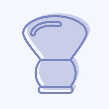 Icon Shaving Brush. suitable for Barbershop symbol. two tone style. simple design editable. design template vector. simple illustration