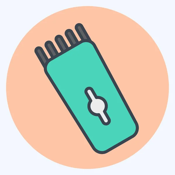 Icon Hair Clipper Suitable Barbershop Symbol Color Mate Style Simple — Image vectorielle