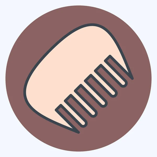 Icon Comb Suitable Barbershop Symbol Color Mate Style Simple Design — Stock Vector