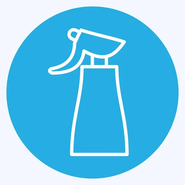 Icon Spray Suitable Barbershop Symbol Blue Eyes Style Simple Design — Stock Vector